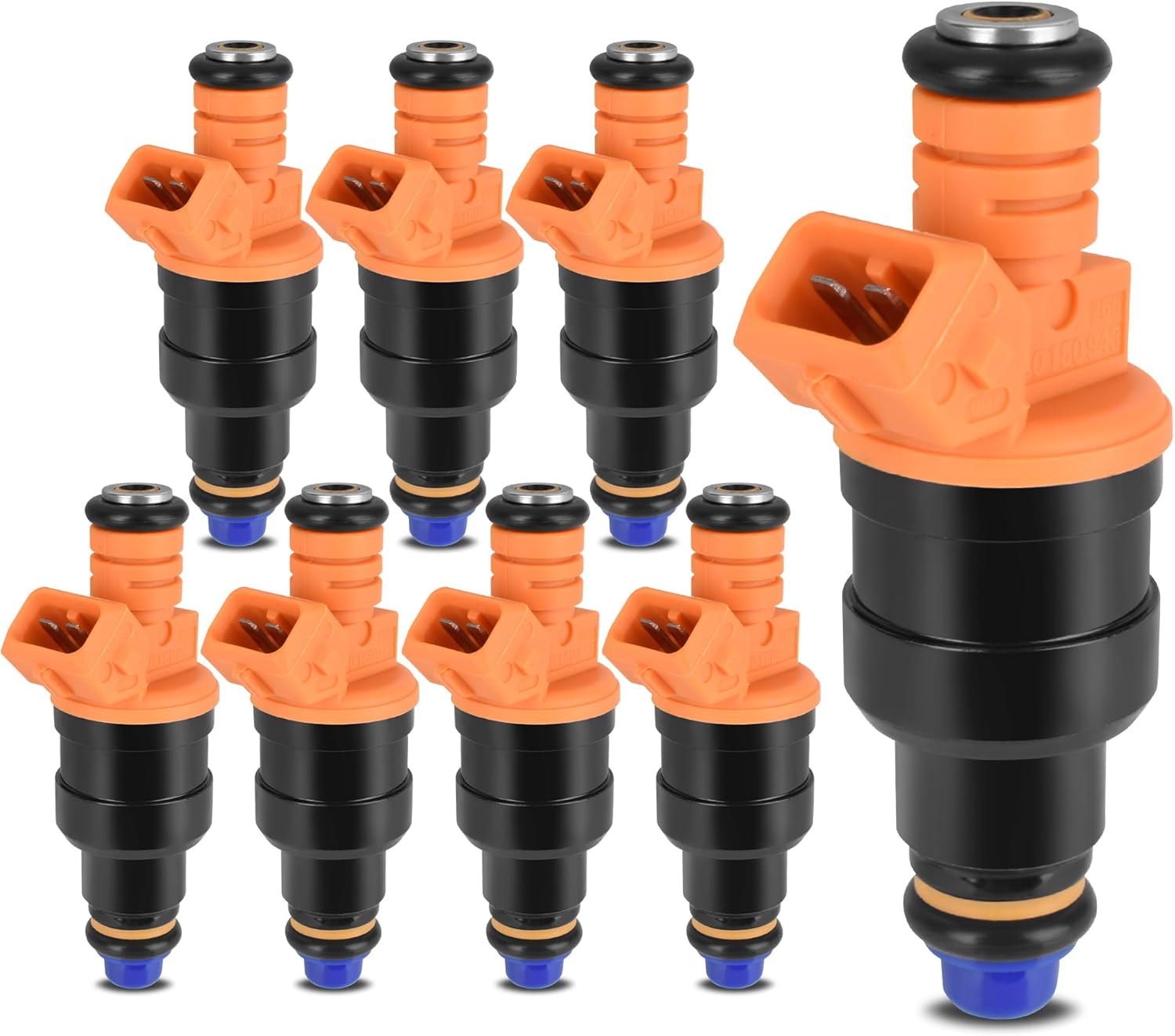 HYR 0280150943 Fuel Injectors Set of 8 Fit for Ford Lincoln Mercury 4.6L 5.0L 5.4L 5.8L F150 F250 F350 E150 E250 E350 Mustang Excursion Expedition Bronco, Gas, Replace # 0280150909, 0280150556