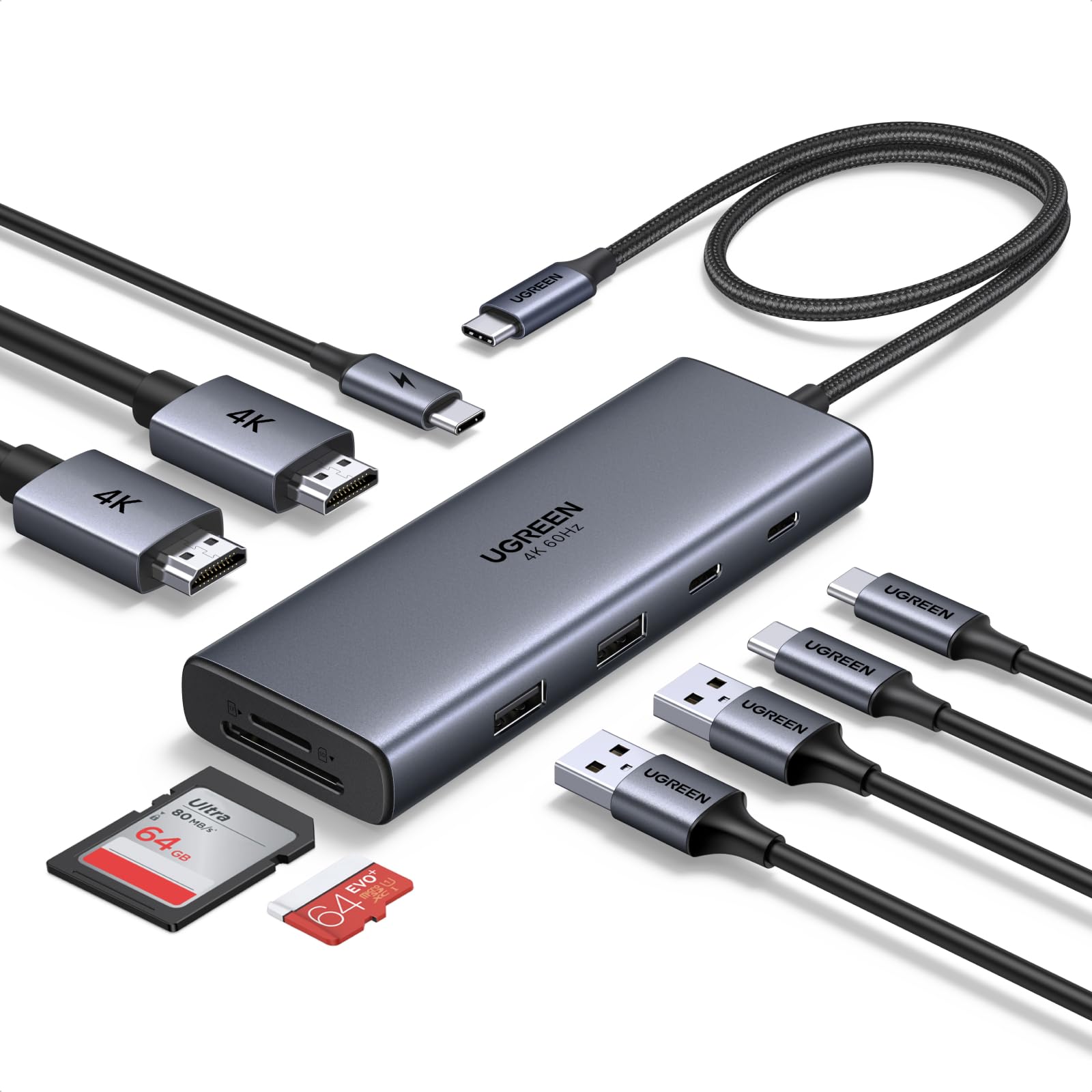 その他 UgreenCM800 9-in-1 USB-C Docking Station Amazon.com: UGREEN 9-in-1 USB C Docking Station, Dual Monitor 4K