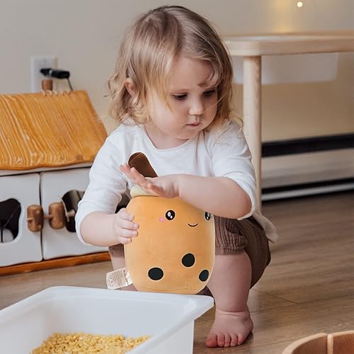 Miniatura 7 de Niuniu Daddy Boba - Peluche de 9.4 pulgadas, diseño de té con burbujas y leche pequeño, peluche suave y blando para niños