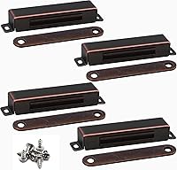 Vista 5 de Pestillo magnético para puerta de 70 libras, pestillo resistente para armarios, puertas de muebles, de acero inoxidable, bronce aceitado