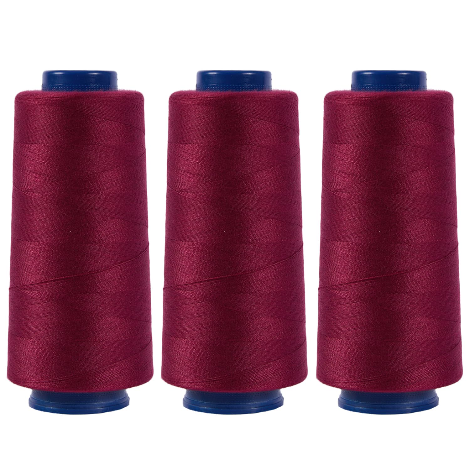 Larger Serger Thread Cones 3 Rolls, 3000 Yards Each Roll Diameter 2.13" Height 4.37" Polyester Pagoda Yarns Sewing Thread Spools 40S/2 for Overlock Quilting (CR016 C791 3P)