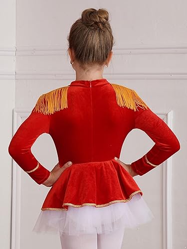 Miniatura 5 de Yruioon Kids Girls Halloween Circus Ringmaster Costume Majorette Dance Tutu Dress Leotard for Cosplay Party