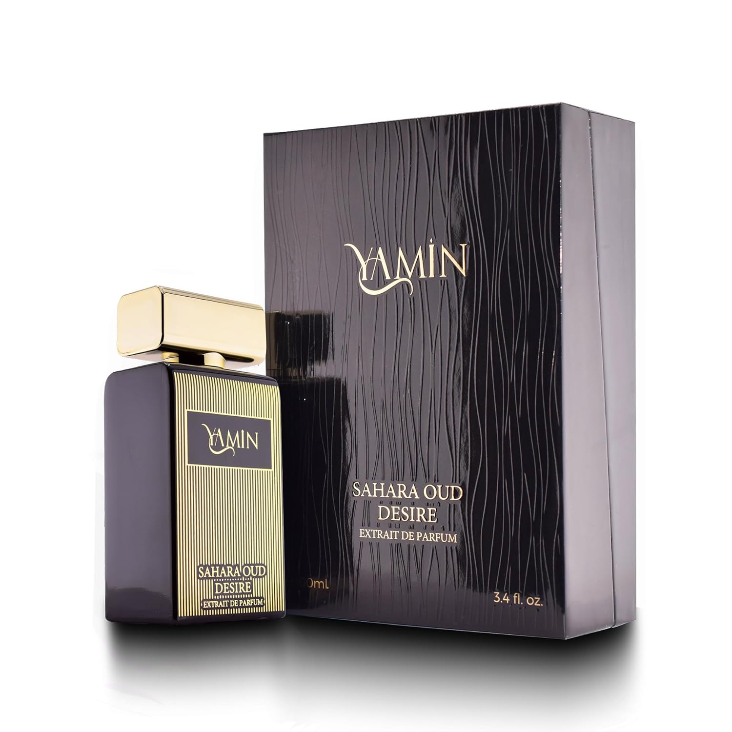 YAMIN Sahara Oud Desire Perfumes – Luxurious Oriental Spicy Unisex Eau de Parfum | Long-Lasting Oud, Vanilla & Amber Wood | Cinnamon, Nutmeg, Tuberose & Tonka Bean | Opulent Crystal Bottle