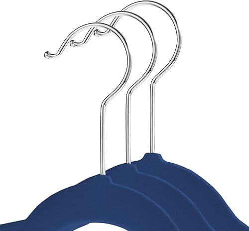 Miniatura 9 de Casafield 50 ganchos de terciopelo para ropa de niños (14 pulgadas).