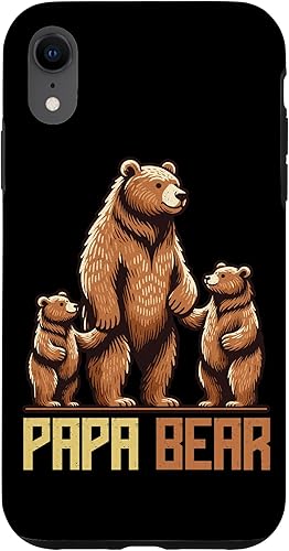 Papa Bear Lover Father Dad Parent Father's Day Sunglasses Case for iPhone XR