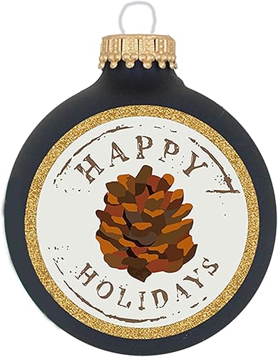 Miniatura 2 de Adornos de cristal para árbol de Navidad, 2.638 in2.63 pulgadas 4 piezas, bolas decoradas de Christmas By Krebs sin costuras, decoración navideña