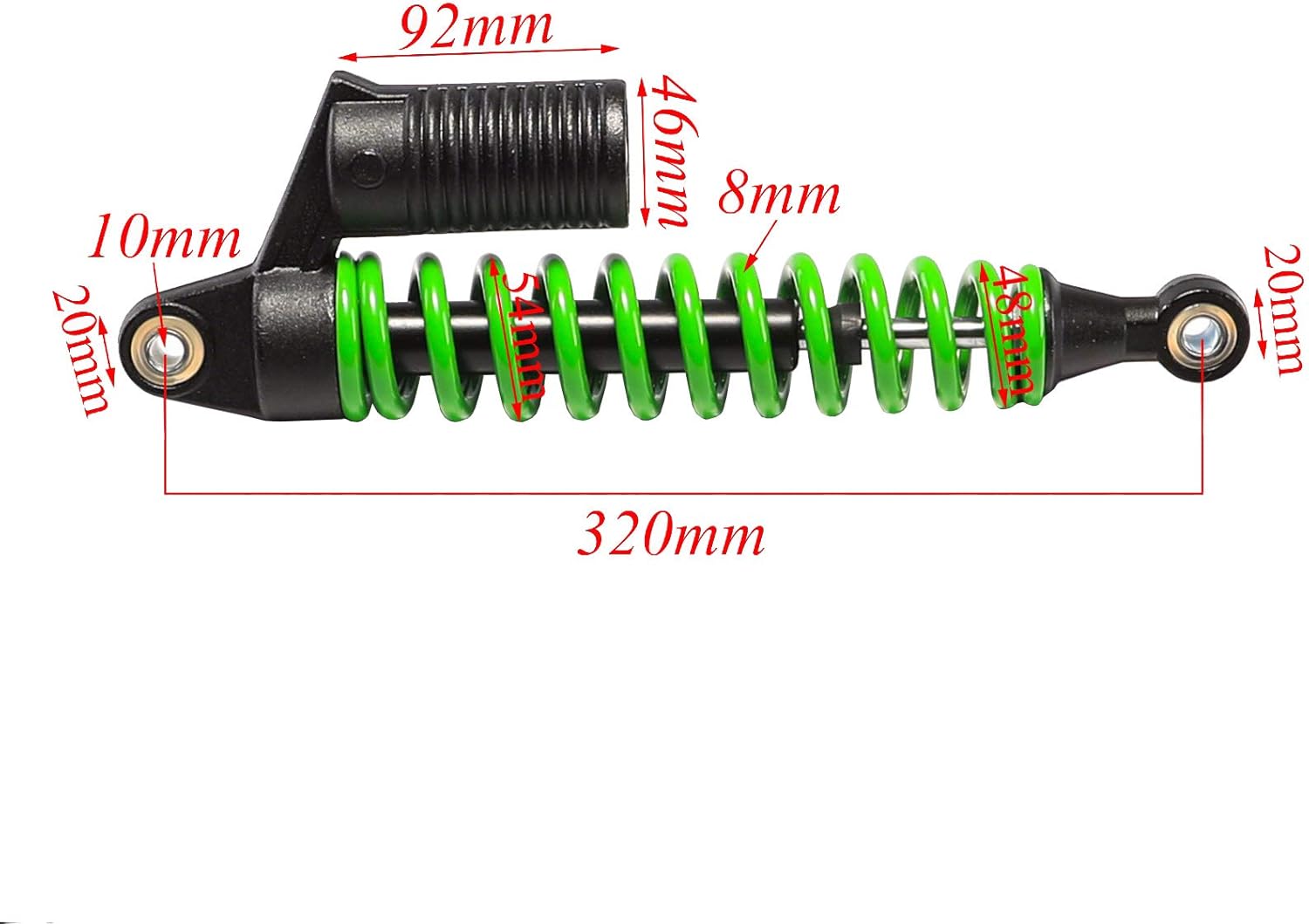 4PCS 12.6'' 320mm Front Shock Absorber Fork Shocker Suspension for Quad ATV Go Kart