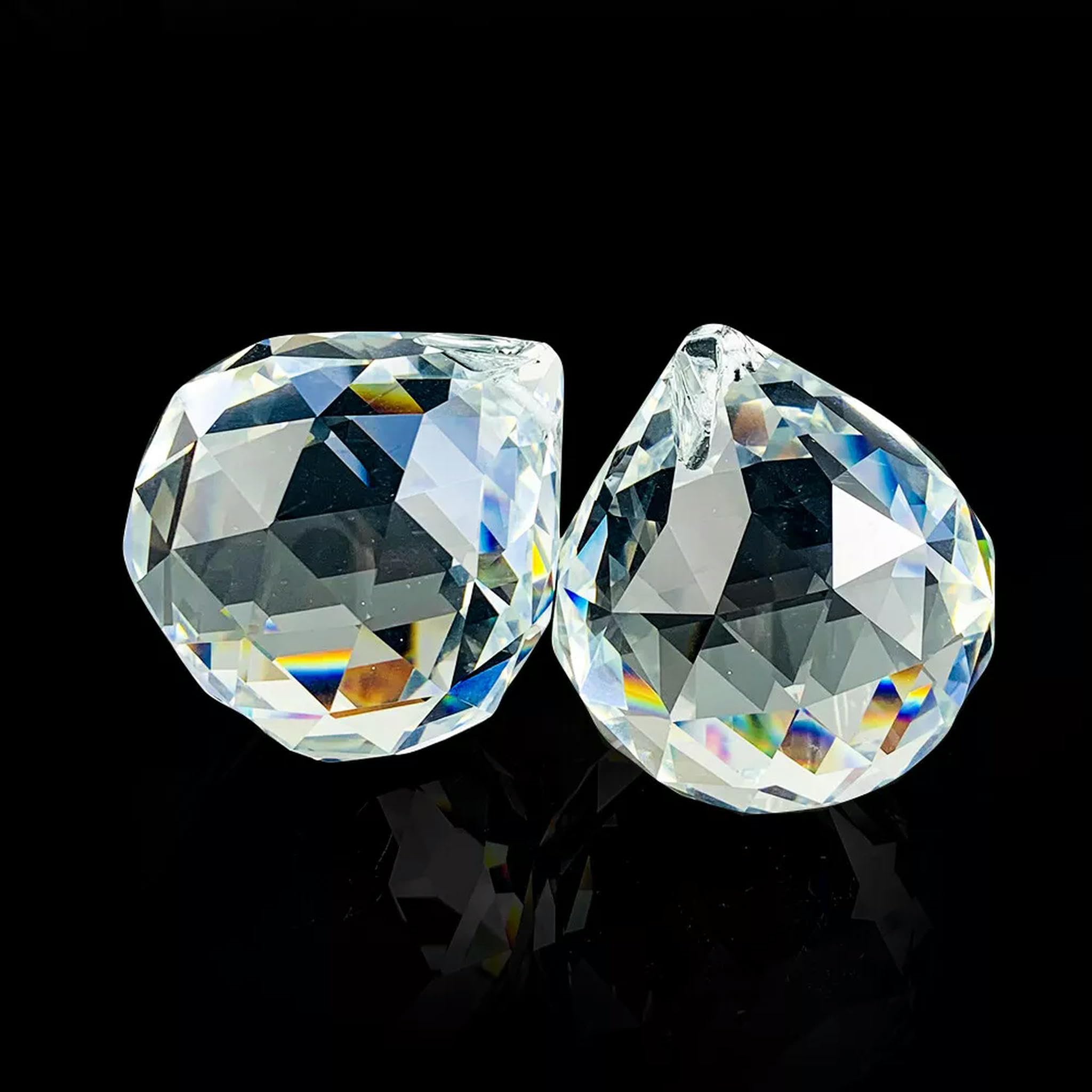 80MM Große Fengshui Facettierte Prisma Ball Suncatcher Kronleuchter Anhänger Hängen