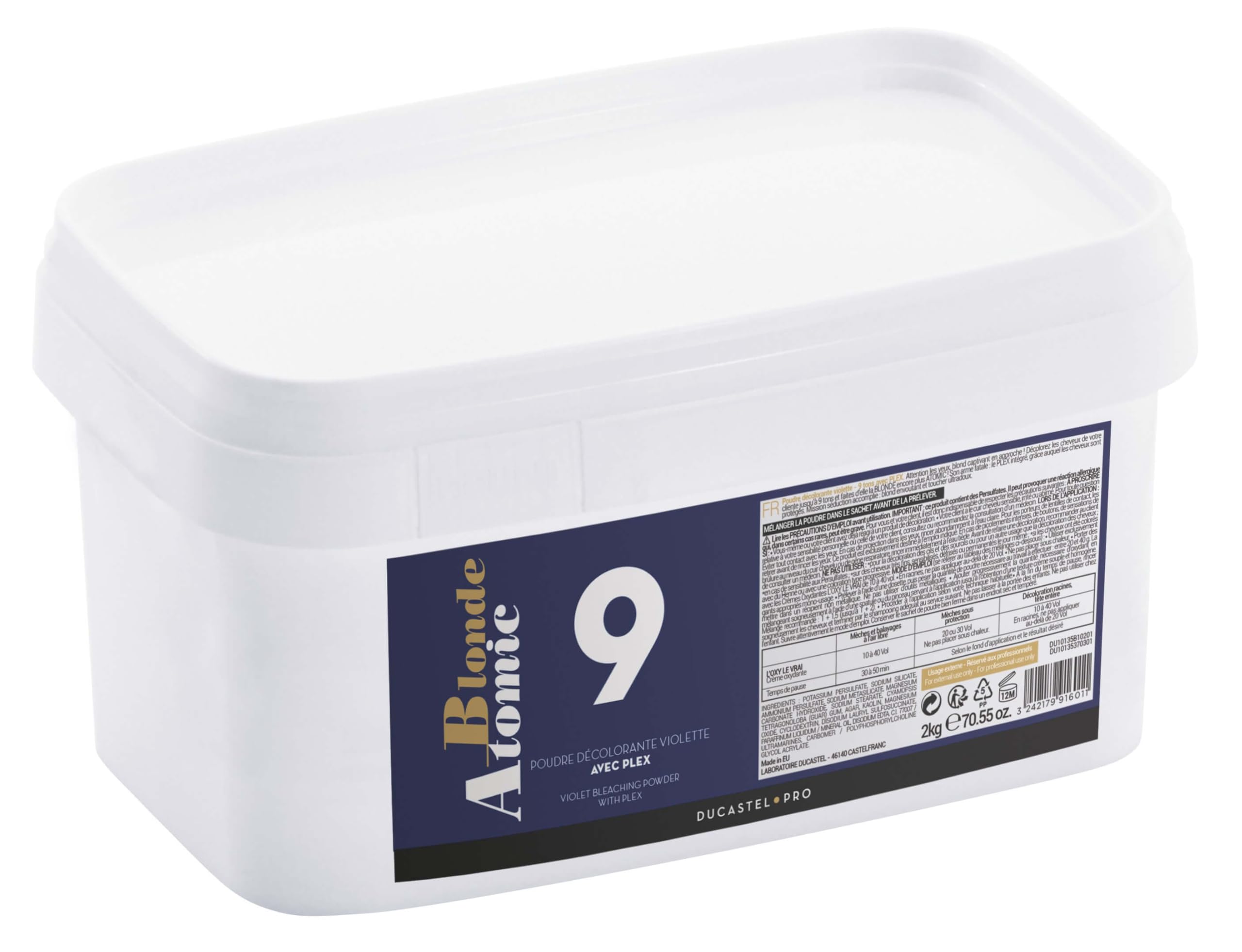 Poudre de décoloration au plex performante DUCASTEL 2K éclaircissement 9 niveaux