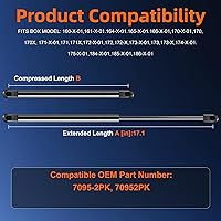 Vista 2 de Cantidad (2) 21-0441 Piezas y Accesorios para Caja de Herramientas Weatherguard, Resorte de Soporte de Elevación de Amortiguador de Gas de 17