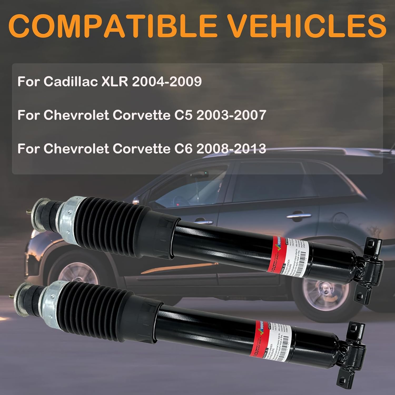 2PCS Front Shocks Absorbers Struts Assembly w/Magnetic for Chevy Corvette C5 2003-2007, for Chevrolet Corvette C6 2008-2013, for Cadillac XLR 2004-2009 19302790