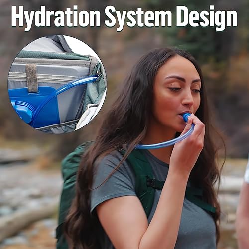 Miniatura 5 de Night Cat Mochila de senderismo con marco interno Mochila de camping de 50L para hombres y mujeres, cubierta impermeable ligera para lluvia, verde