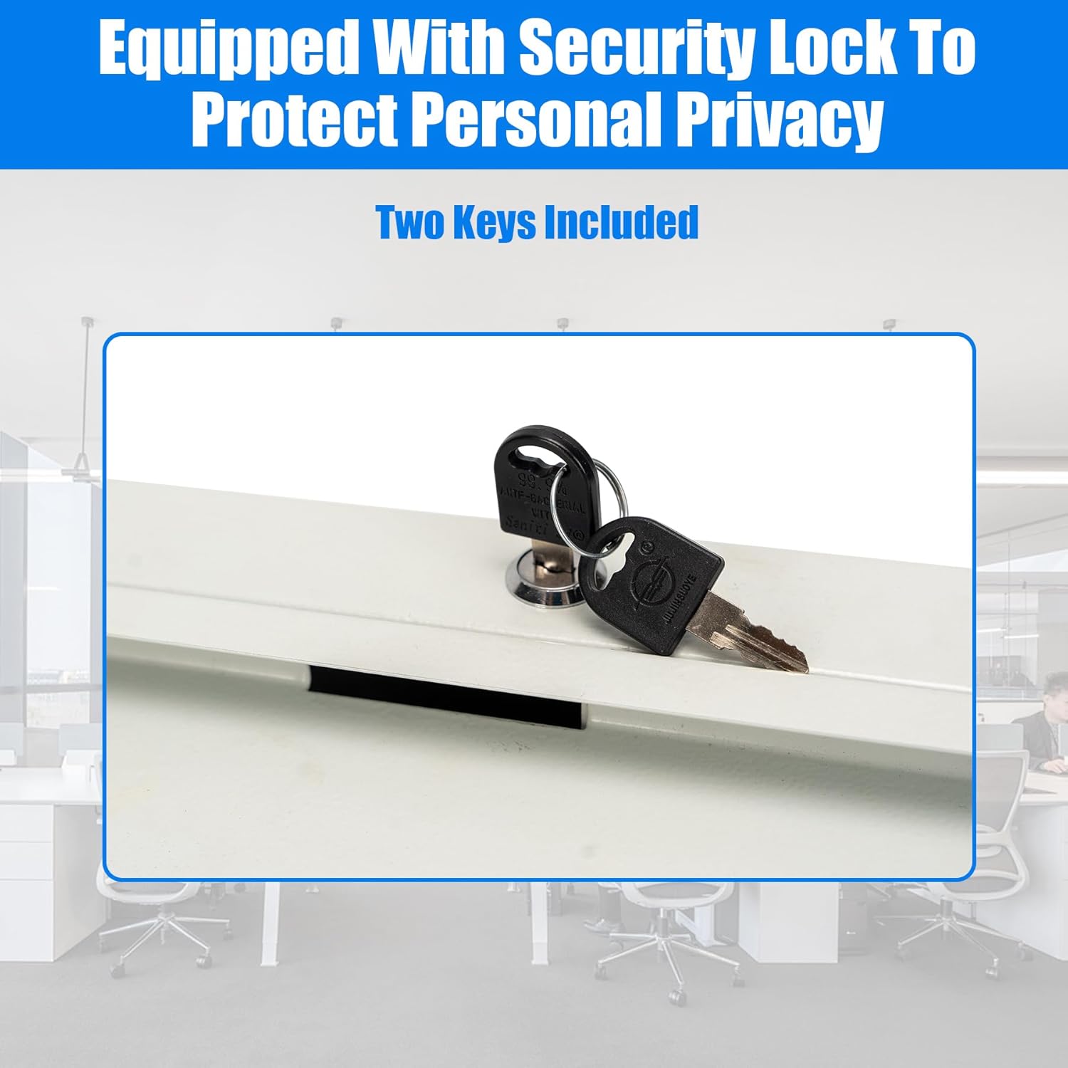 biosp Folding Wall Mounted Desk, Lockable Wall-Mounted Workstation, 50 LBS Capacity, 20''W x 3.38''D x 16.4''H, Murphy Desk, Fold Down Floating Desk with Magnetic Closure for Office Factory, White