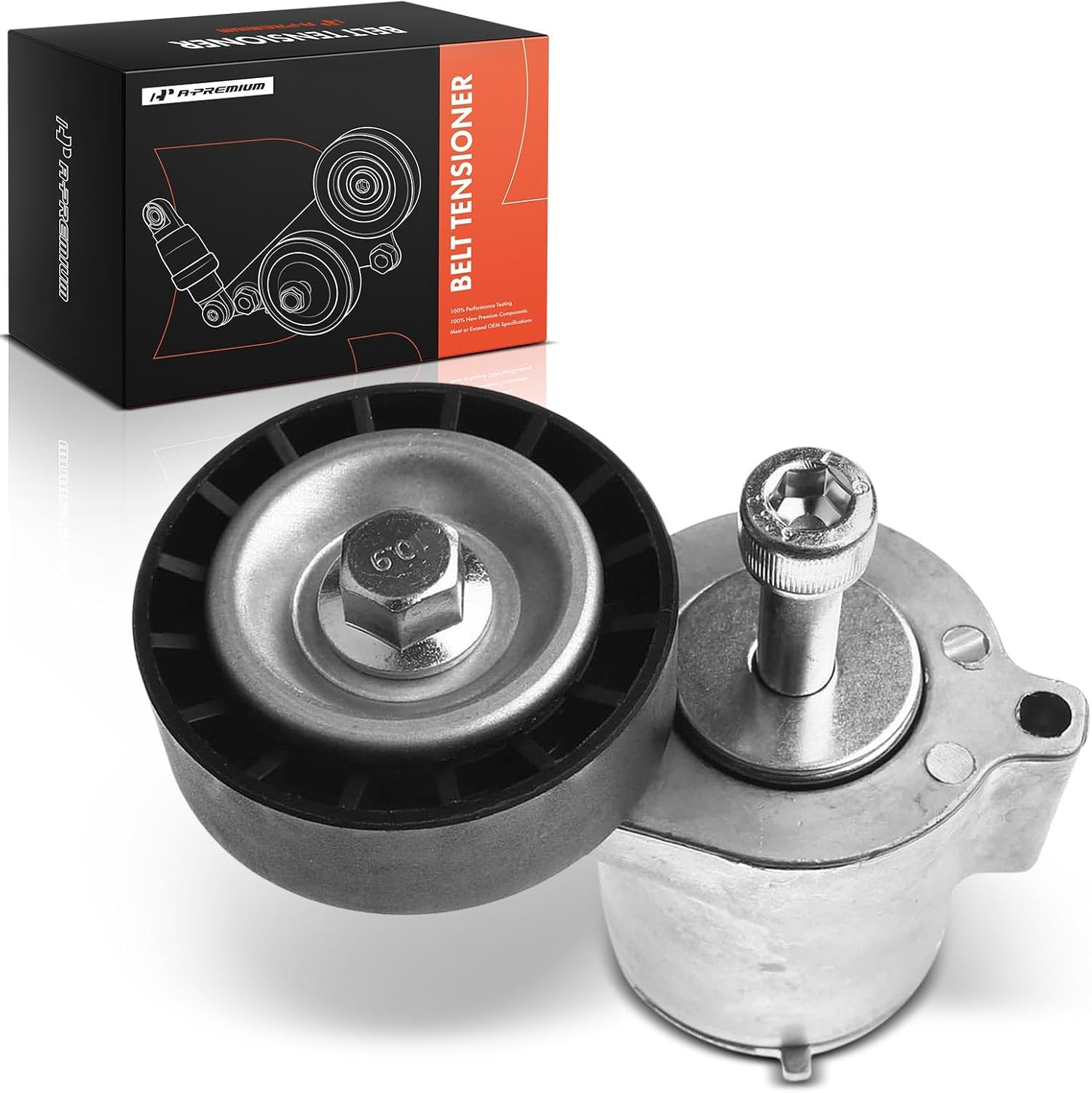 A-Premium Belt Tensioner Assembly with Pulley Compatible with Volkswagen Passat 2012-2014, Golf Rabbit Beetle Bora & Audi TT RS Quattro 2012-2013 2.5L, Replace# 07K903315J, 07K903315G