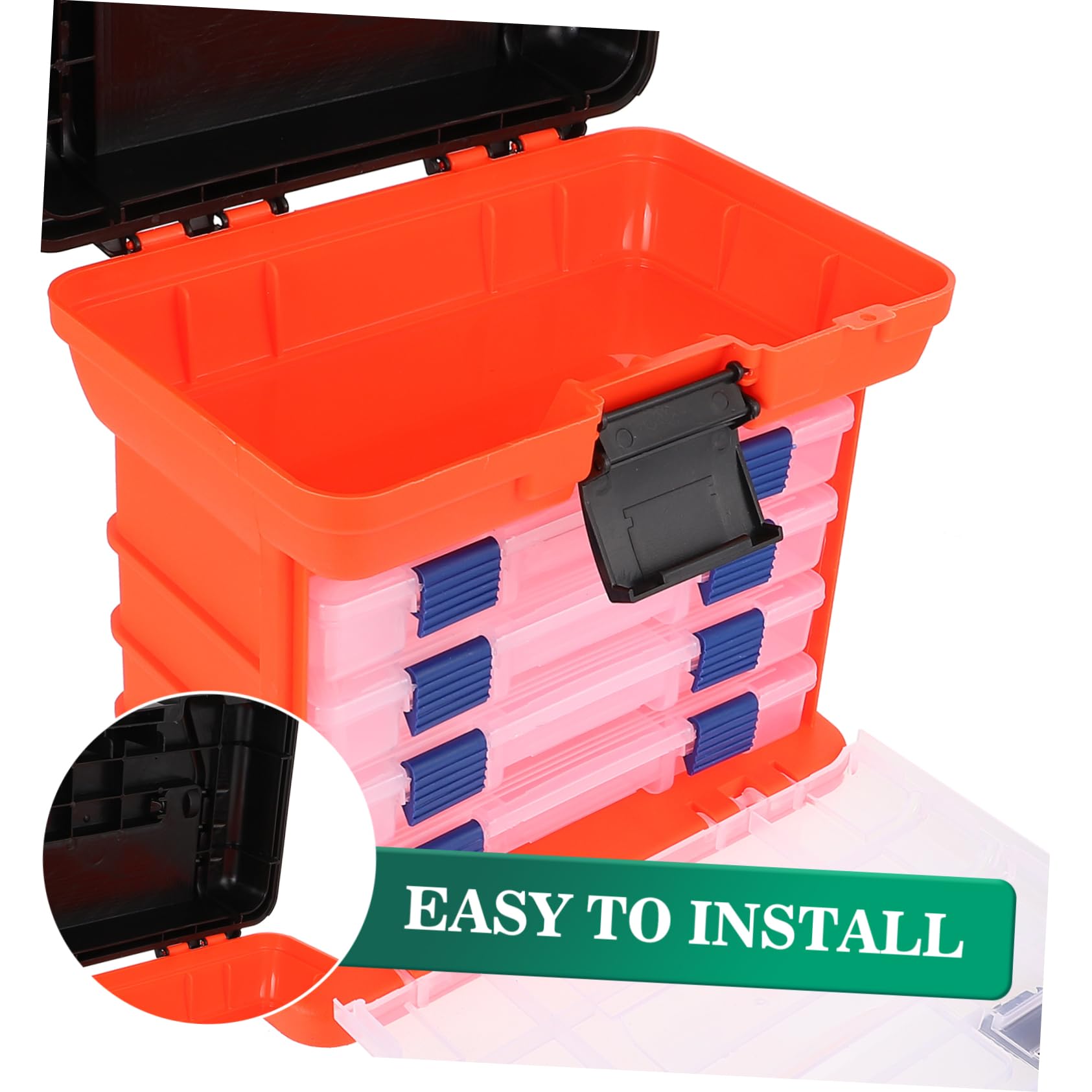 Sosoport 1 Set Outdoor Fishing Tool Box Premium Tackle Storage Container with Handle Versatile Seat for Fishing Trips Durable and Portable