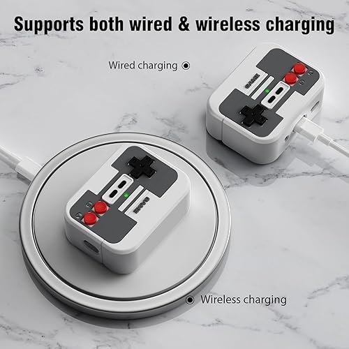 Miniatura 5 de KOREDA Funda protectora de silicona para AirPod Pro de 21 generación, diseño divertido de jugador de juegos con cordón para AirPods Pro de 21