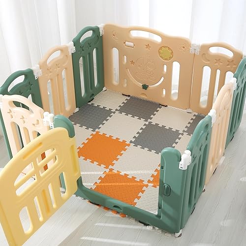 Miniatura 6 de Tapete de juego de espuma (16 piezasjuego), tapete de juego multicolor para bebé, tapete de espuma EVA no tóxica entrelazada, tapete de juego