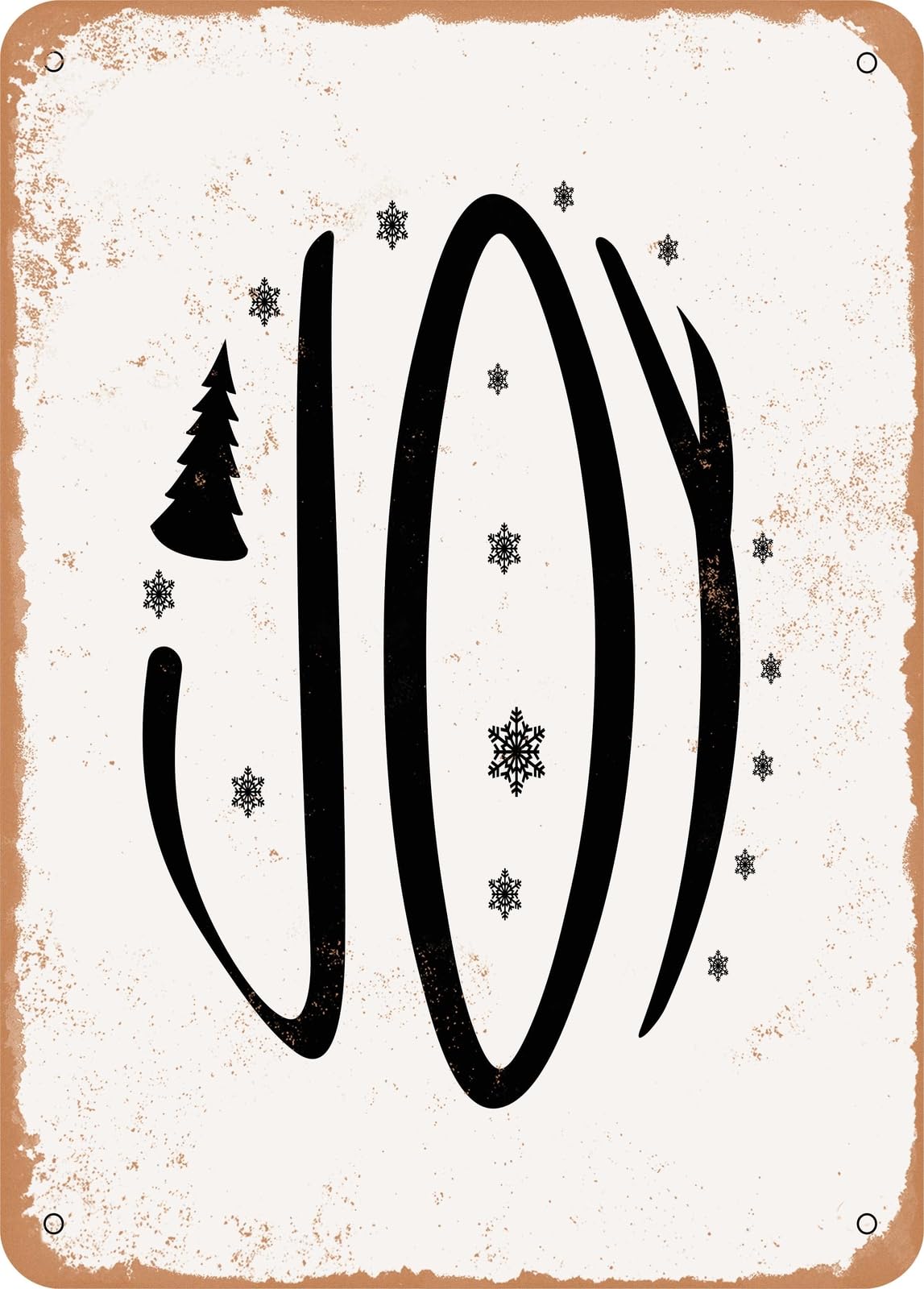 Metal Sign - Joy - 5 - Vintage Rusty Look home decor