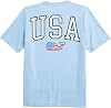 vineyard vines Boys USA Flag Whale Short-Sleeve Harbor Performance Tee