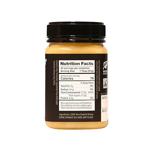 Miniatura 2 de Taylor Pass Honey Co Miel de trébol cremosa  Miel cruda de Nueva Zelanda  Naturalmente dulce y aterciopelada  Sin OMG, Halal, certificado B Corp