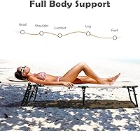 Vista 2 de COSTWAY Tumbona plegable ajustable para patio, playa, camping, reclinable, color beige