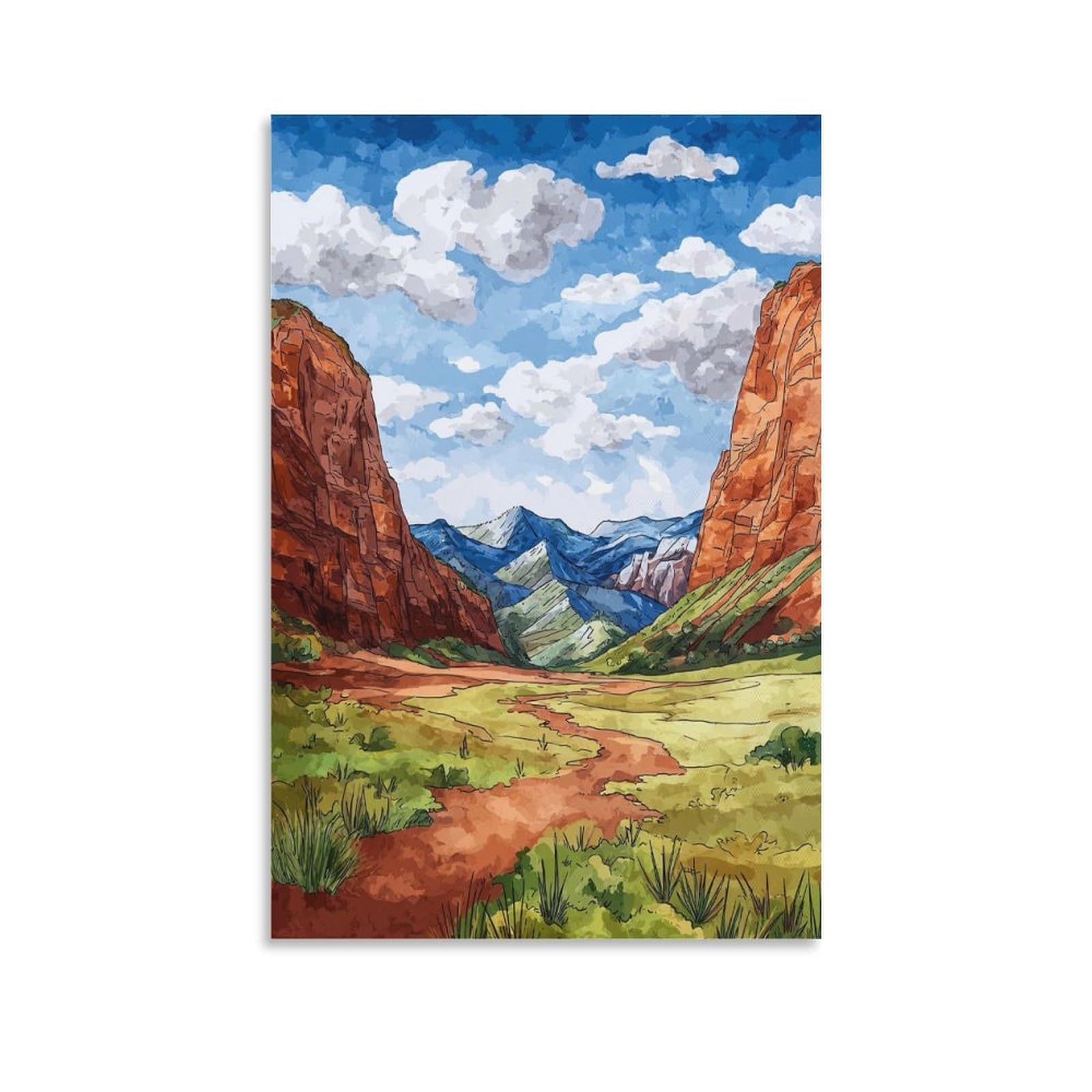 ZBBGGOZ Capitol Reef National Park Posters 24x36inch(60x90cm) Canvas Wall Posters And Art Picture Print Modern Family Bedroom Decor