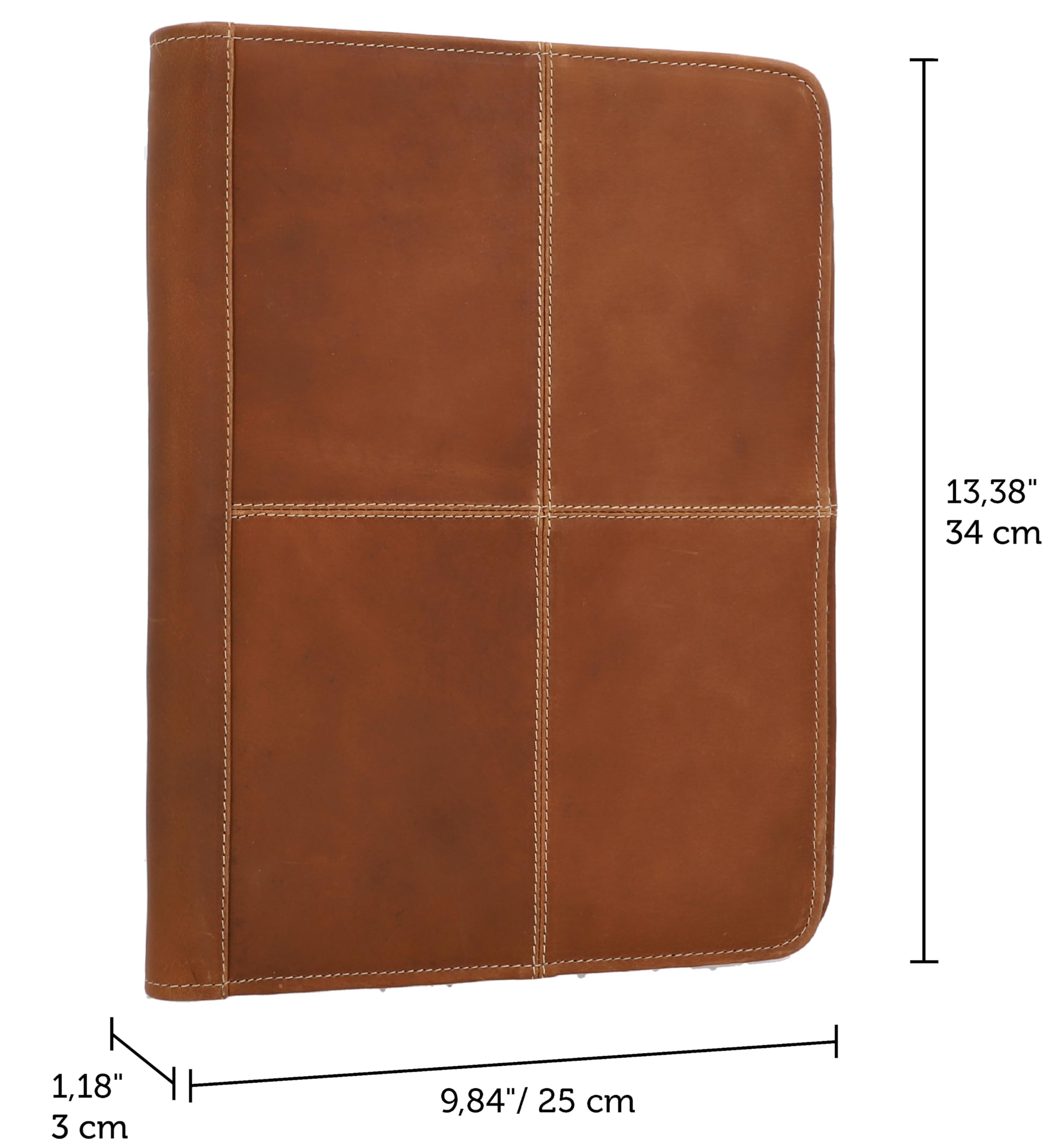 Porte-documents - Gusti Cuir studio "Adrian" organizer porte-bloc pochette tablette 9.7" homme femme cuir de buffle marron clair 2S37-20-5wp