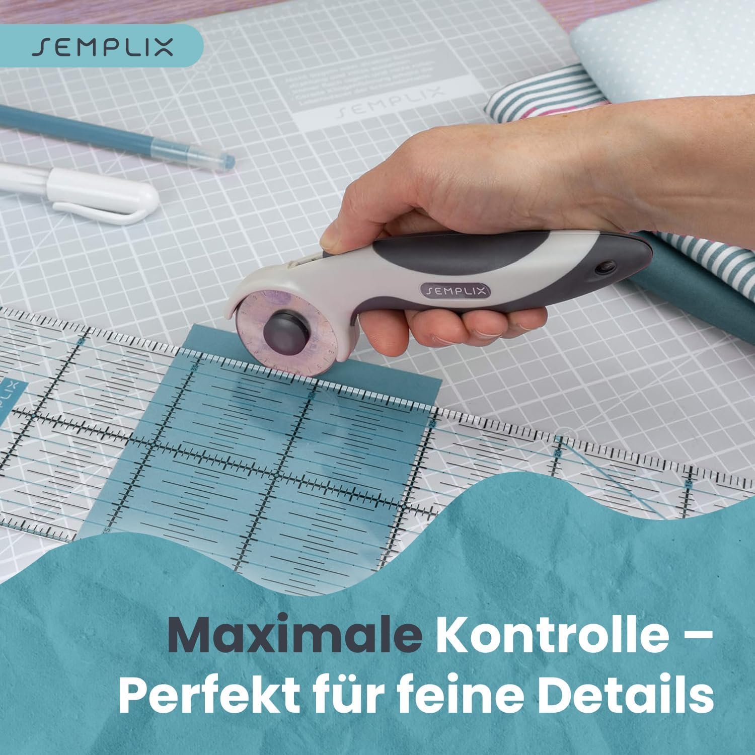 SEMPLIX - Tappetino da Taglio autorigenerante, 120 x 80 cm (A0), Patchwork
