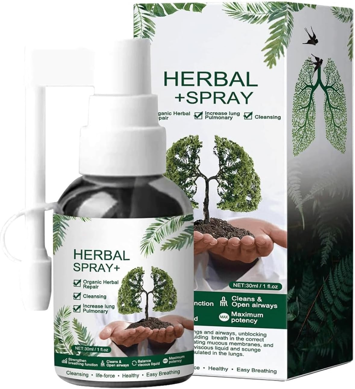 Herbal Lung Cleansing Spray,respinature,googeer Herbal Lung,Best Respinature Herbal Lung Cleanse Mist,Respi Nature Herbal Lung Cleanse Mist (1PCS)