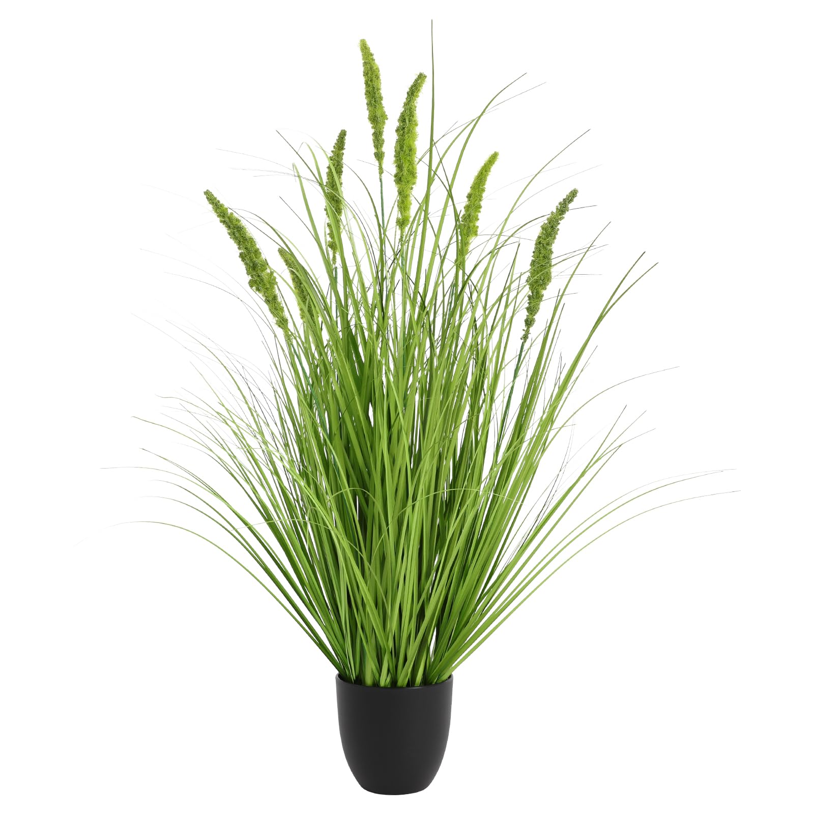 Planta Artificial de Massette 90 cm, Massette Artificial en maceta, Hierba Decorativa Realista, Sin Mantenimiento para Salón, Balcón, Hotel y Oficina (Verde)