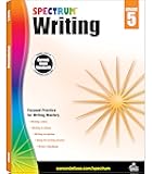 Spectrum 5th Grade Writing Workbooks, Ages 10 to 11, Grade 5 Writing, Informative, Persuasive, News Report, Article, and Story Writing Prompts, Writing Practice for Kids - 136 Pages