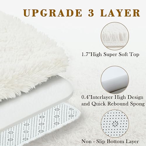 Miniatura 5 de Alfombras para sala de estar, 6 x 9 pies, alfombras para sala de estar, alfombra grande de felpa suave, alfombras peludas para dormitorio, niños y