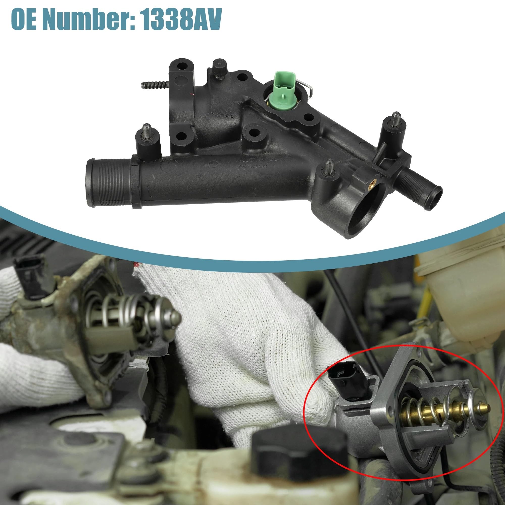 Termostat płynu chłodzącego silnika Do Peugeot 307 2005-2008