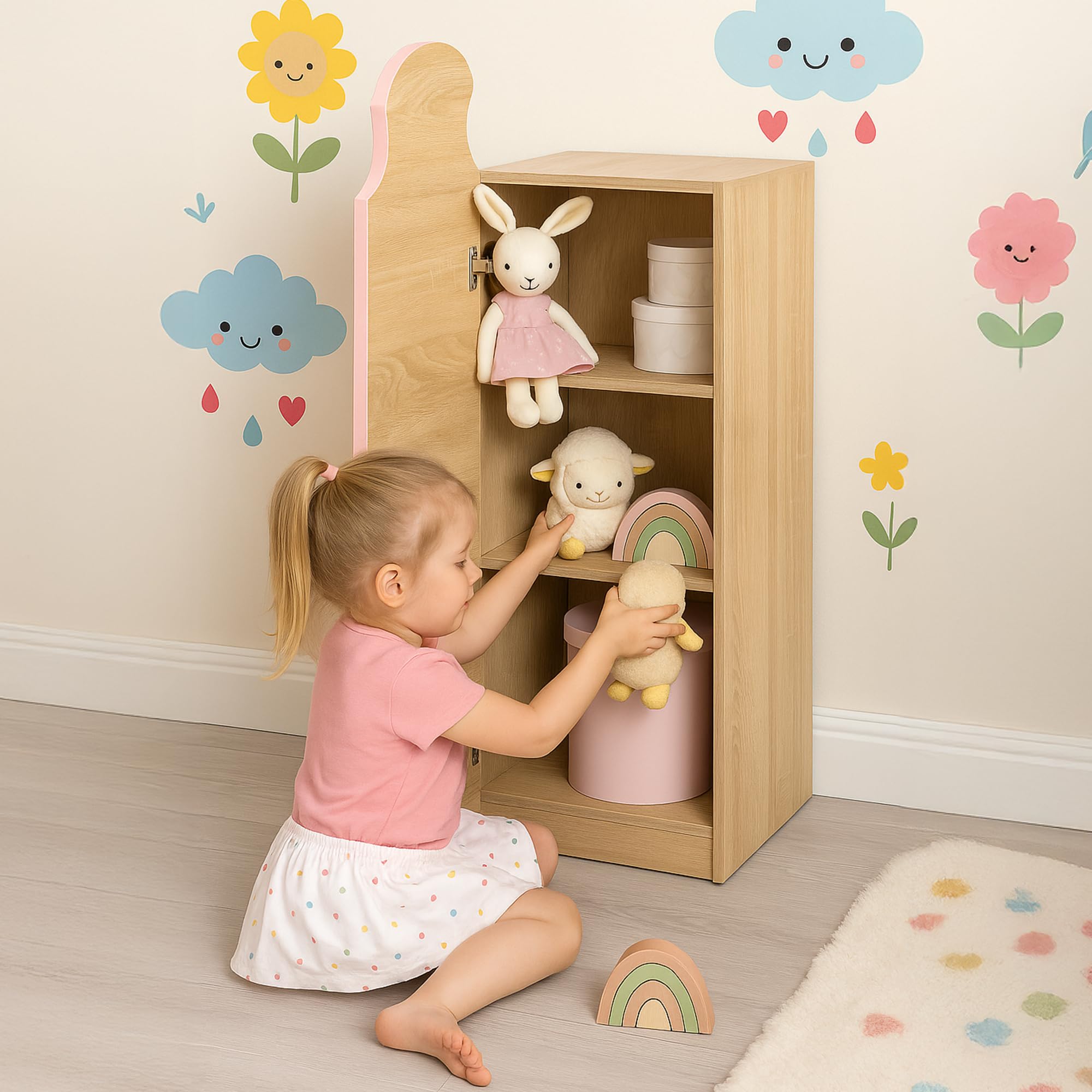 Alex Daisy Holland Kids Storage Cabinet/Wardrobe/Bookshelf (Pink)-image-17