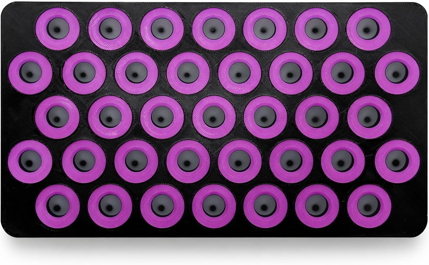 Coral Frag Rack – 37 Hole Reef Holder for Frag Plugs – Elevated Leg Design – Reef Safe 3D Printed Aquarium Stand for Saltwater Reef Tanks (Purple/Purple)