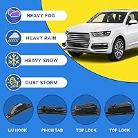 Vista 3 de Juego de 3 limpiaparabrisas de repuesto de fábrica para Volkswagen Atlas 2018-2022, juego de limpiaparabrisas de 26 + 22 + 12 pulgadas (juego de 3)
