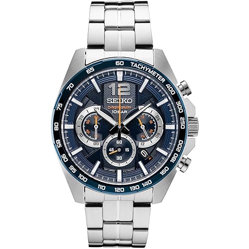 SEIKO SSB347 Watch for Men - Essentials - Quartz Chronograph, Tachymeter