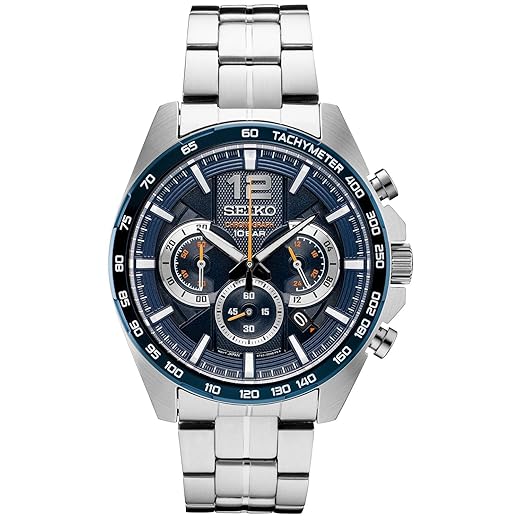 SEIKO Relógio masculino SSB347 - Essentials - cronógrafo de quartzo, taquímetro