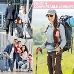 Personalized Initial Luggage Tags for Suitcases,Leather Letter Cute Luggage Tags with Privacy Name Card,Embroidered Monogrammed Travel Bag Backpack Tag Gifts for Women Kids Girls Teens(Black-A)