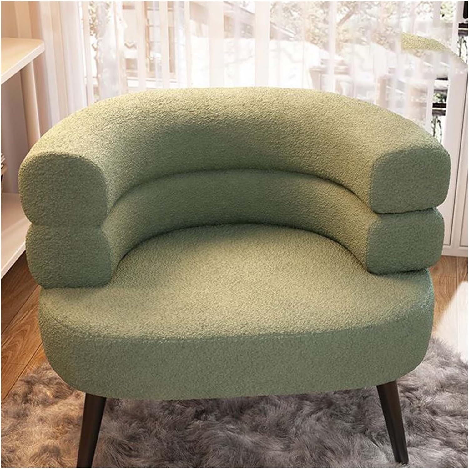 Silla Accent Sherpa para fatiga lumbar con respaldo curvo cómodo y sofá lectura salón