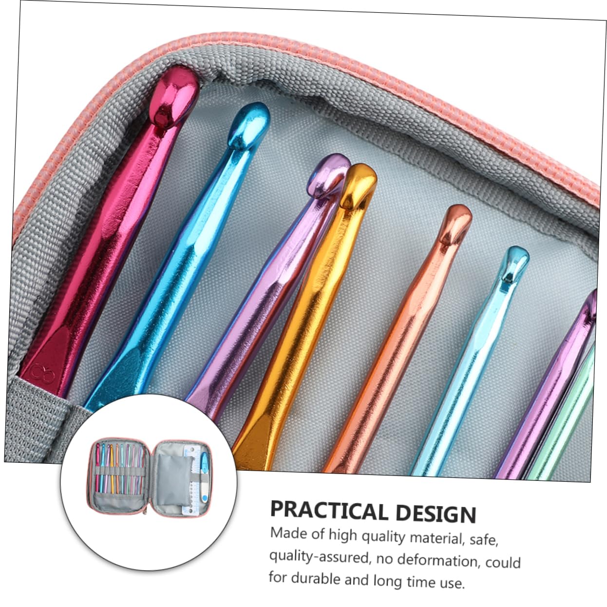 Angoily 1 Juego Kit Completo de Herramientas de Tejer Crochet y Bolsa de Almacenamiento Accesorios para Tejer Suéteres y Bufandas para Principiantes y Amantes del Crochet