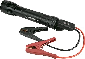 Scosche PBJF400 Portable Car Battery Jump Starter, 400A Battery Booster, 12V Battery Jumper Cables Kit for Car 3.5L Gasoline/2.0L Diesel Engines Portable Power Bank with 1000 Lumen LED Flashight