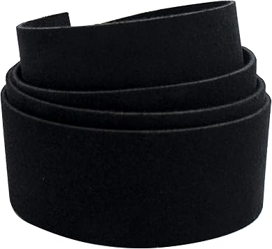 Realeather Suede Leather Strip for Crafting, 1.5" x 42" 3-4oz, Black