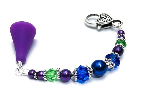 Jewel Tone Scissor Fob Jewelry with Tip Cover