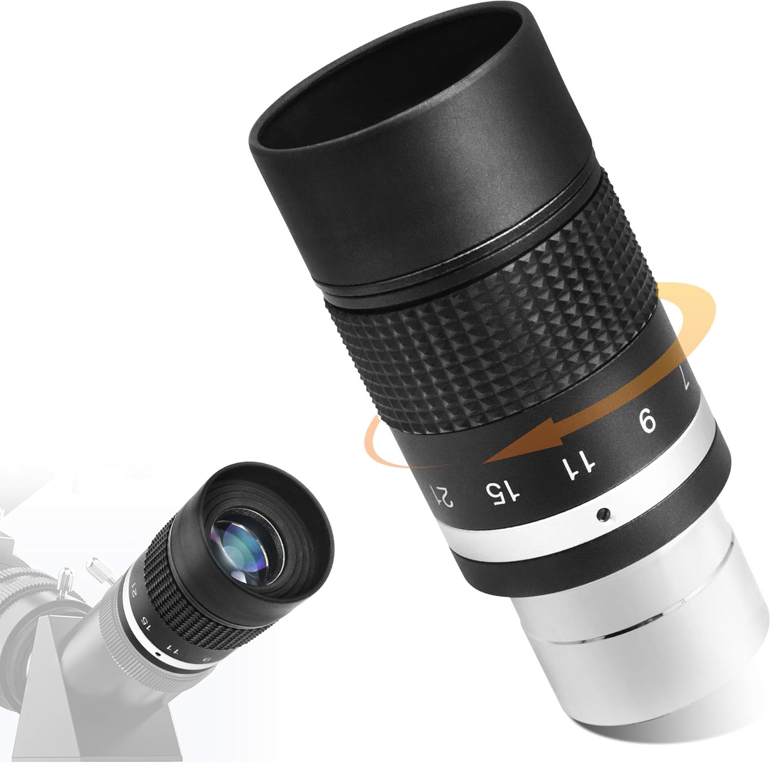 Astromania Zoom Eyepiece for Telescope, 7-21mm Zoom Lens Variable Power & Multi-Coated Design for Planetary & Deep Space Observation Compatible with Telescope That Accepts Telescope Eyepiece 1.25 Inch