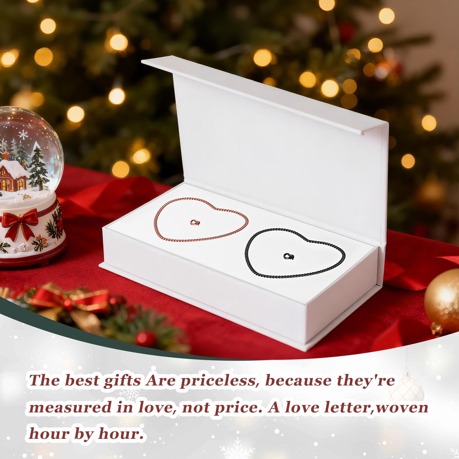 Permanent Bracelet Kit for Couples - DIY Sterling Forever Bracelets Making Set with Locking Heart Clasp, Ideal Gift for Christmas, Anniversary, Valentine's Day & Date Night Activity