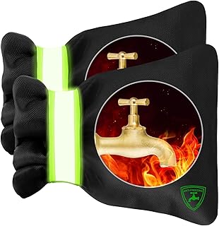 2Pack Outdoor Faucet Covers for Winter, 6.7" W x 8.3" H Outside Water Faucet Cover for Winter Freeze Protection Hose Bib Insulation Covers Reusable Waterproof Spigot Cover with Reflective Strips