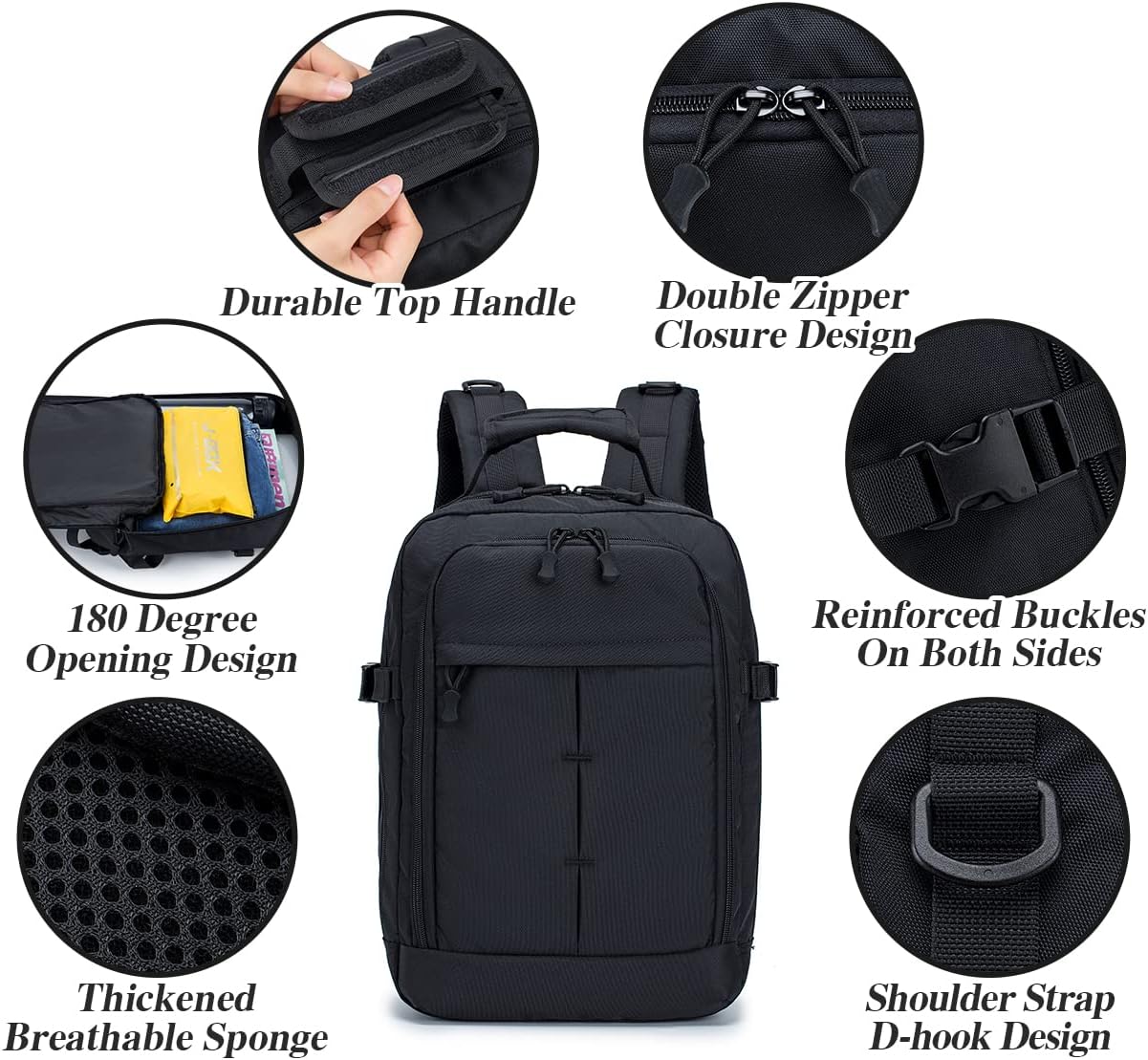 SPAHER Tas 40x20x25 Ryanair Reisrugzak voor Laptop 15.6" Cabin Bagage 40x20x25 Ryanair Cabin Bag