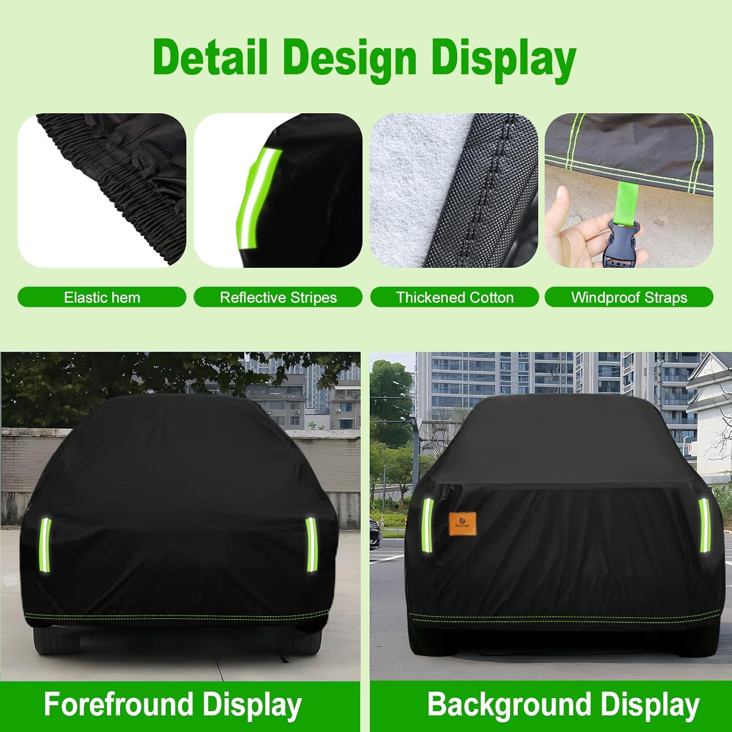 Truck Cover Waterproof All Weather - Heavy Duty Outdoor Full Pickup Cover Rain Sun UV Protection - Universal Fit for Regular Cab Short Box, Ford F150,Chevy Silverado Length Up to 210 inch