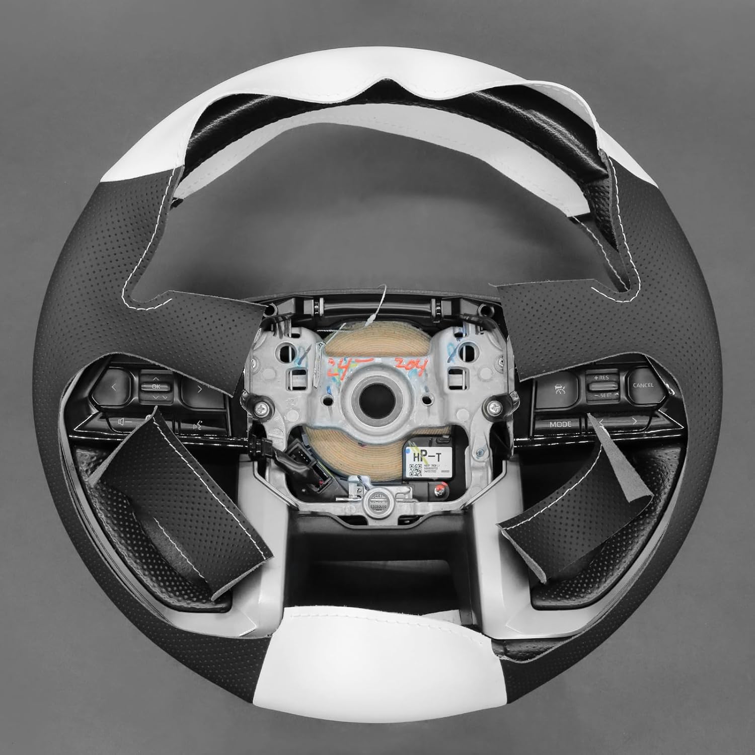 MEWANT Hand Sewn Steering Wheel Cover Wrap for Toyota Tacoma 2024 / Tundra 2022-2024 / Sequoia 2023-2024 Steering Wheel Accessories for Toyota